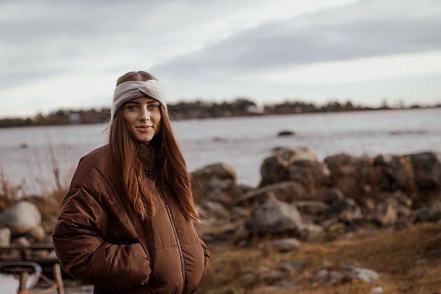 Woman by a shoreline